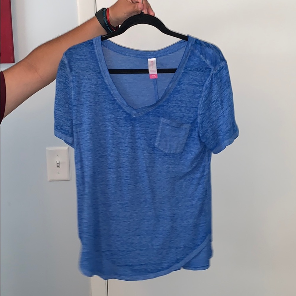 Blue V neck t shirt